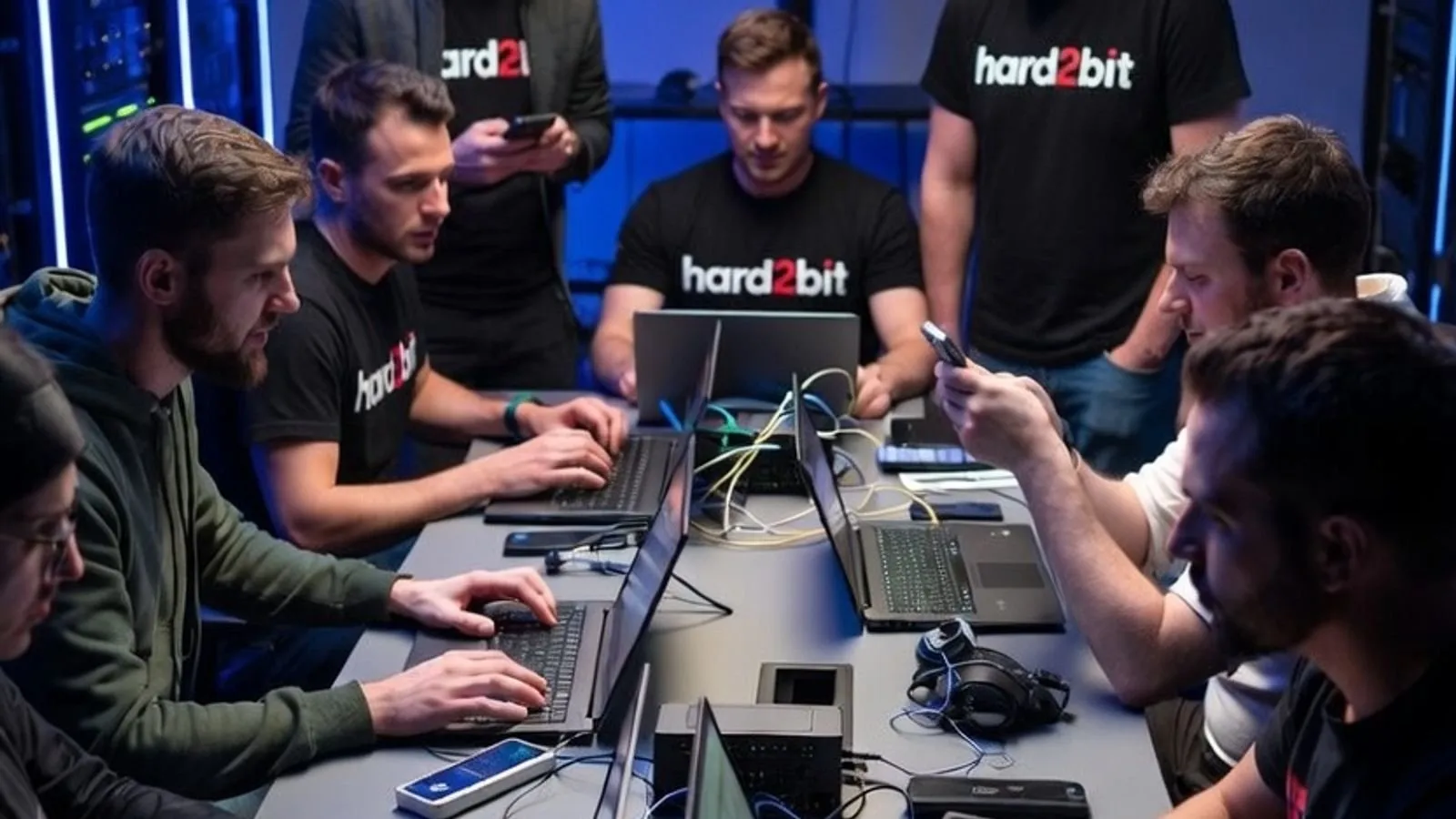 Equipo de Hard2bit trabajando en sala de operaciones